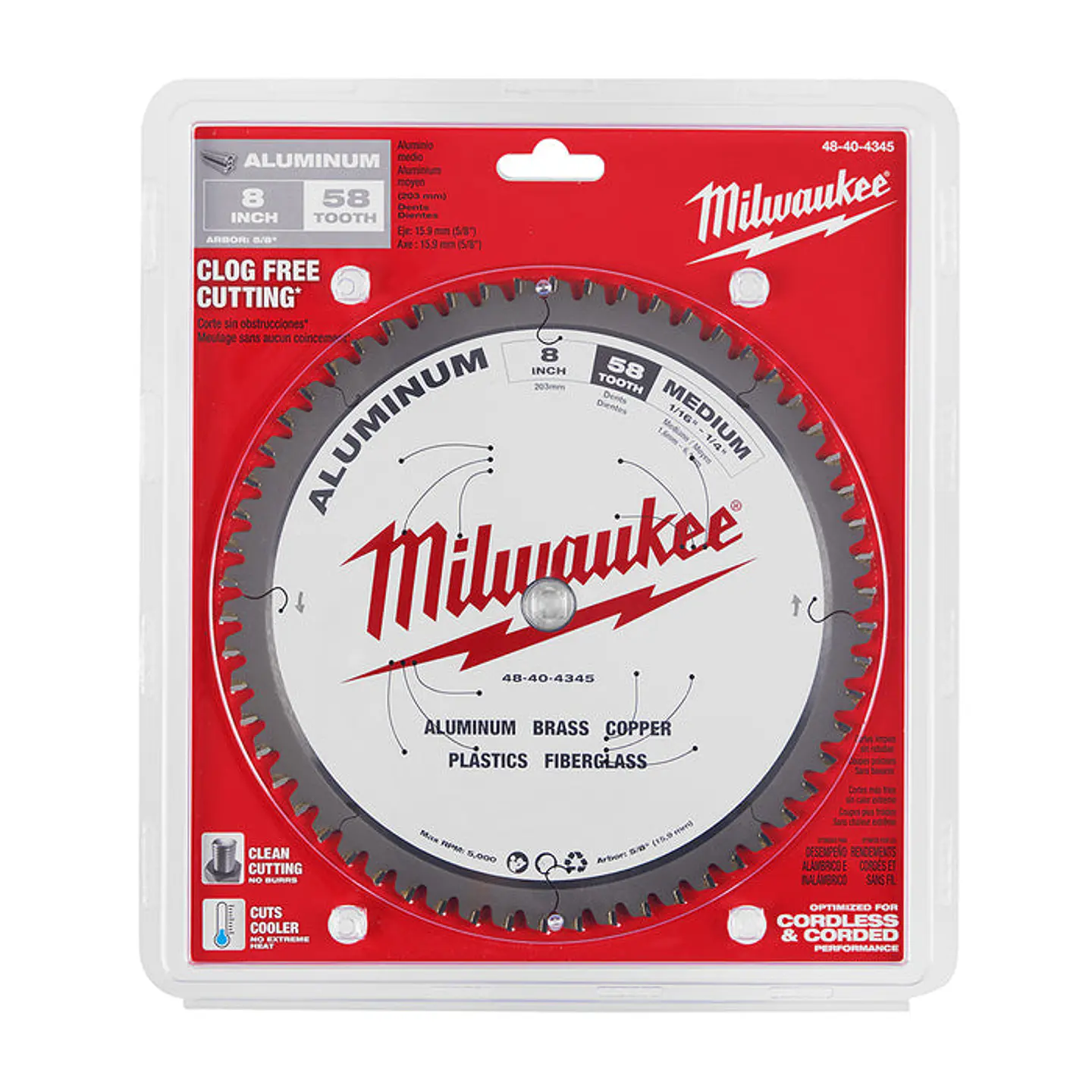 Disco Sierra Circular Milwaukee para Aluminio 8