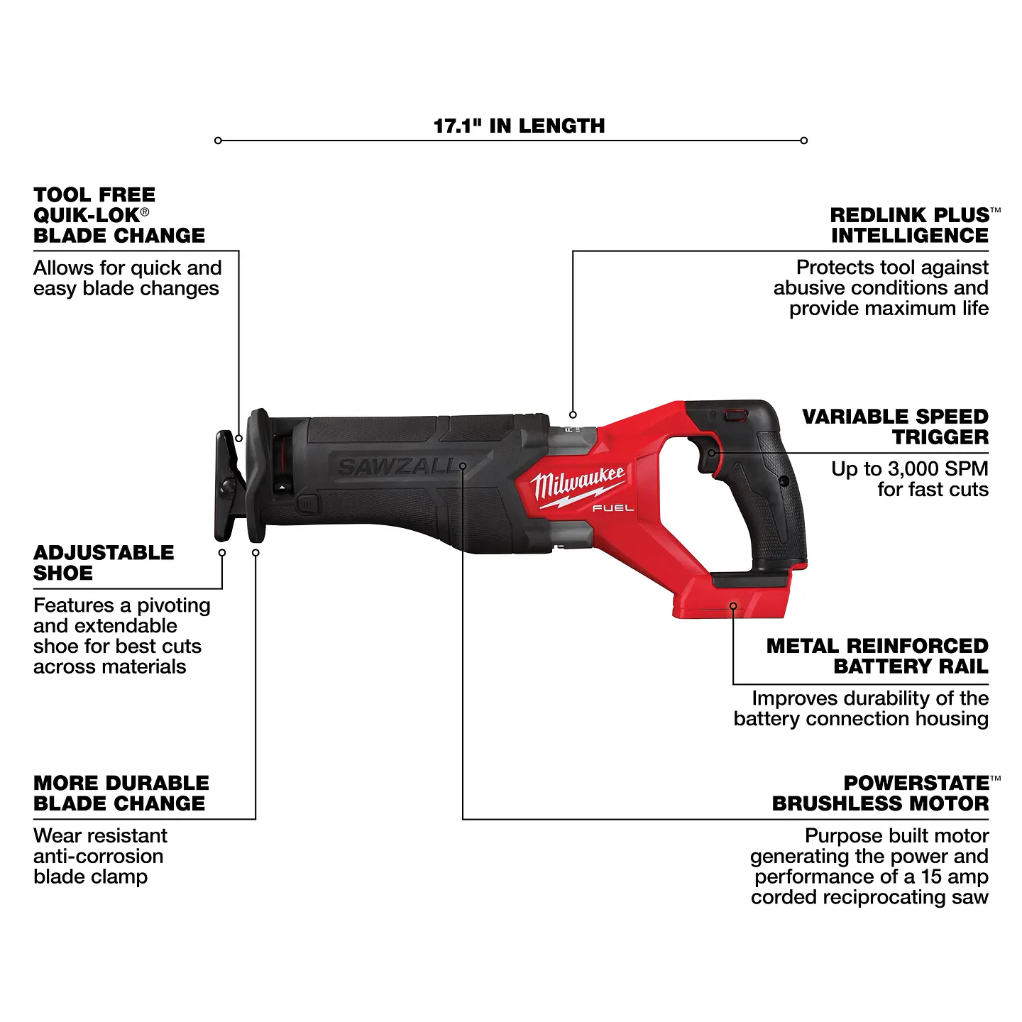 Kit Milwaukee 7 Herramientas Inalambricas M18 FUEL 3697-27 9