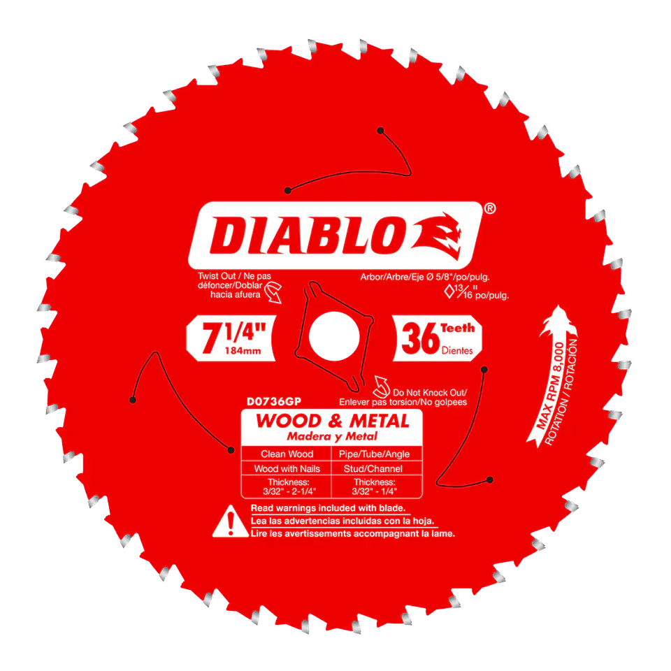 Disco Sierra Circular Madera y Metal 7 1/4