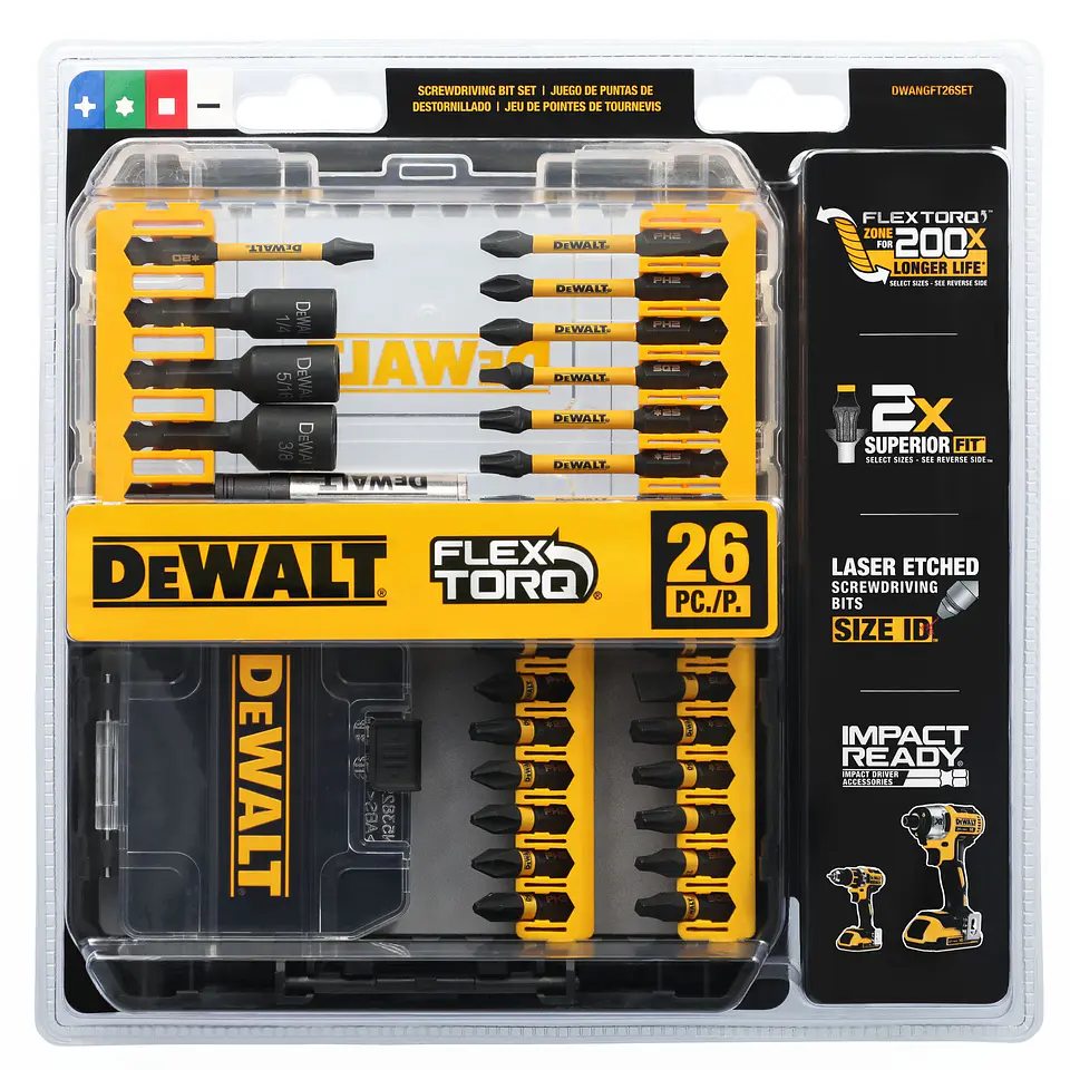 Set de Puntas 26 Piezas Flextorq Dewalt DWANGFT26SET 3