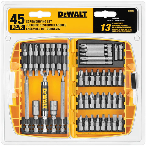 Set de Puntas 45 Piezas Tough Case Dewalt DT71518-QZ