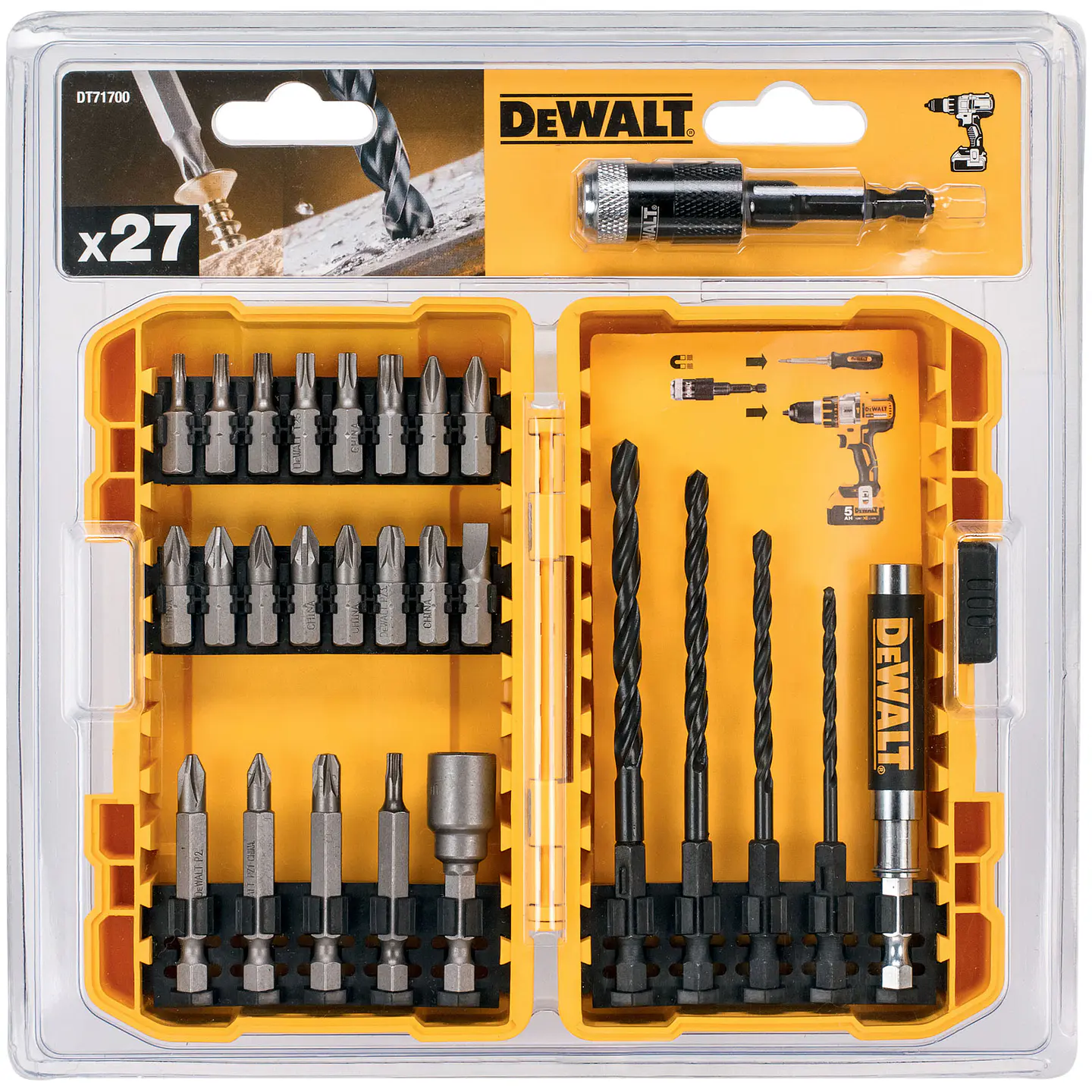Set de Puntas 27 Piezas Guia Magnetica Dewalt DT71700-QZ 2