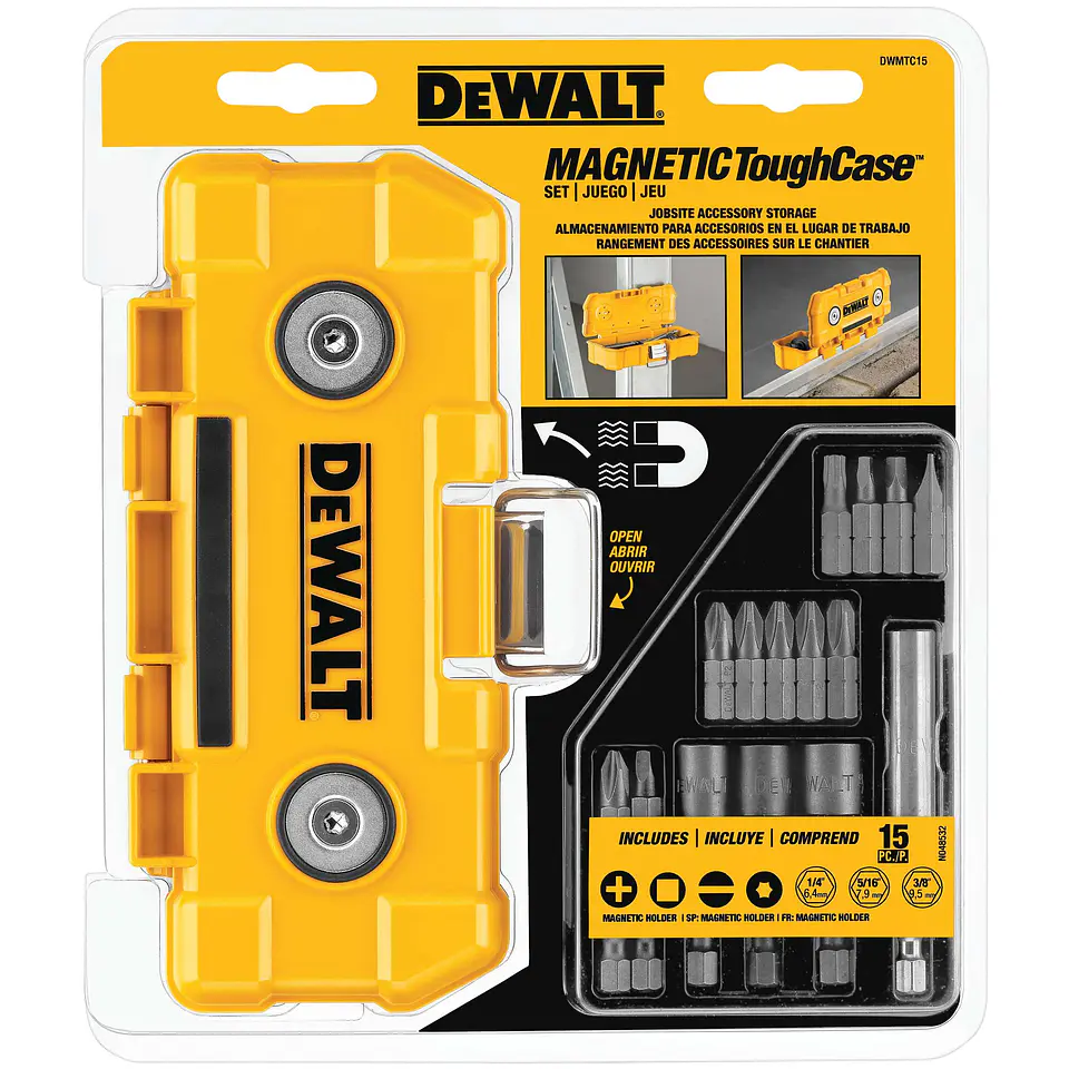 Set de Puntas 15 Piezas Toughcase Dewalt DWMTC15 1