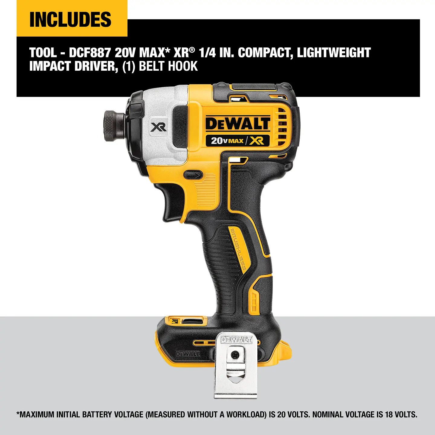 Atornillador De Impacto Dewalt Dcf887b Xr 20v 2