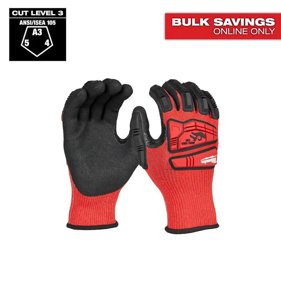Guante Impacto Milwaukee Talla XL Corte 3 Palma Nitrilo 48-73-8133 4