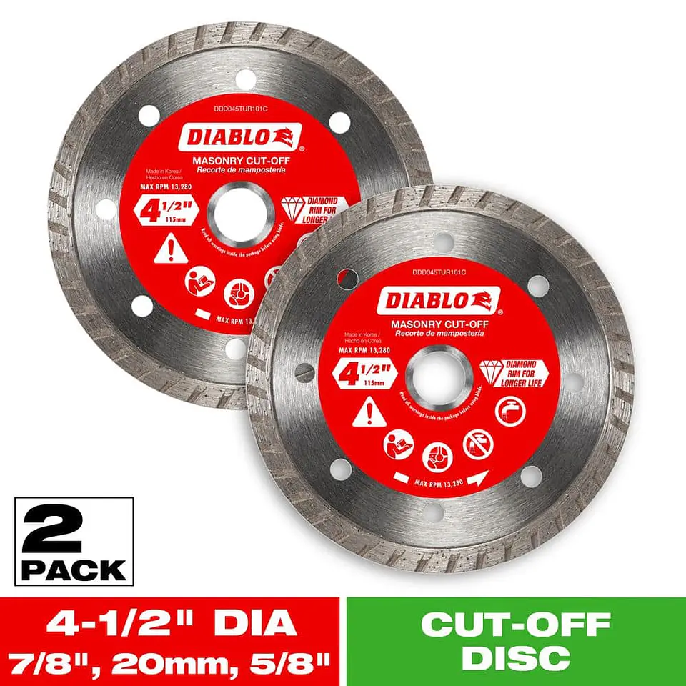 Set de 2 Discos Diamantados Turbo 4 1/2