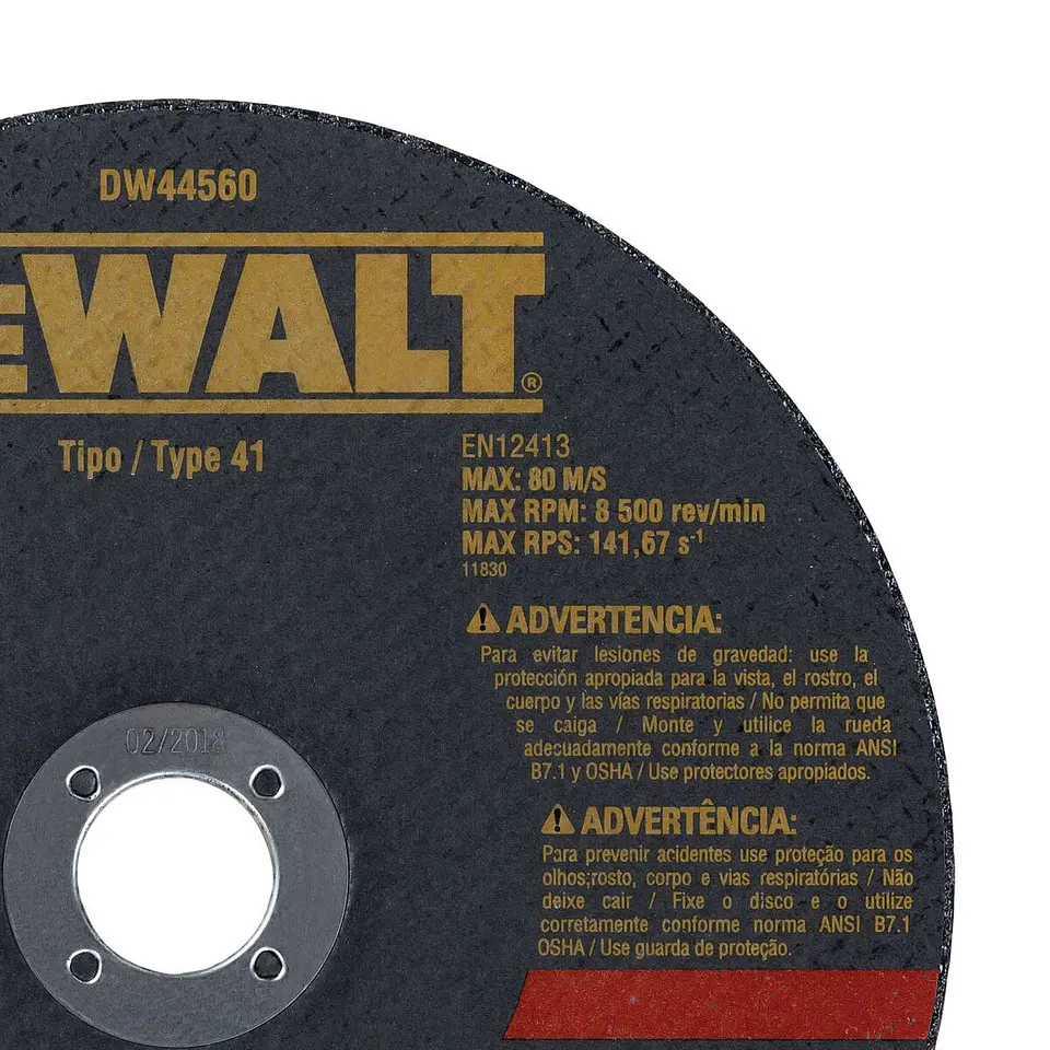 Disco Corte Metal 7” x 1/8” x 7/8” Dewalt DW44560 3