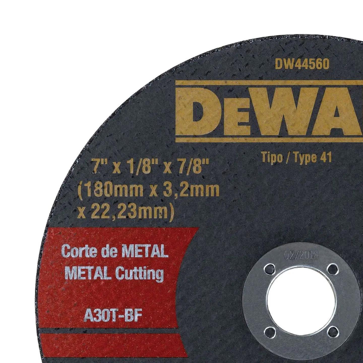 Disco Corte Metal 7” x 1/8” x 7/8” Dewalt DW44560 2