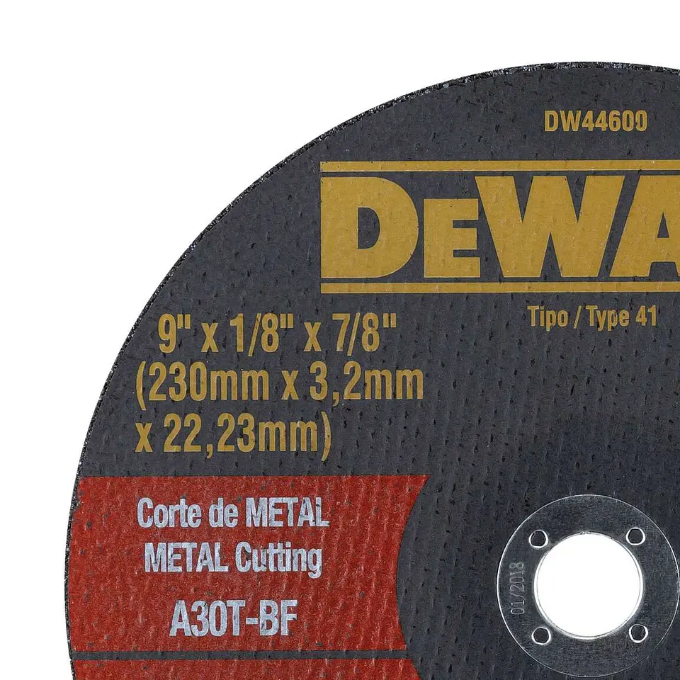 Disco Corte Metal 9” x 1/8” x 7/8” Dewalt DW44600 2