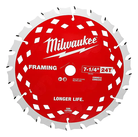 Disco Sierra Circular Milwaukee 7-1/4" 24T LONGER LIFE 48-40-0720