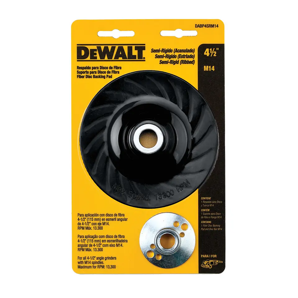 Soporte Para Discos De Lija 4 1/2 Semi Rígido Estriado 2