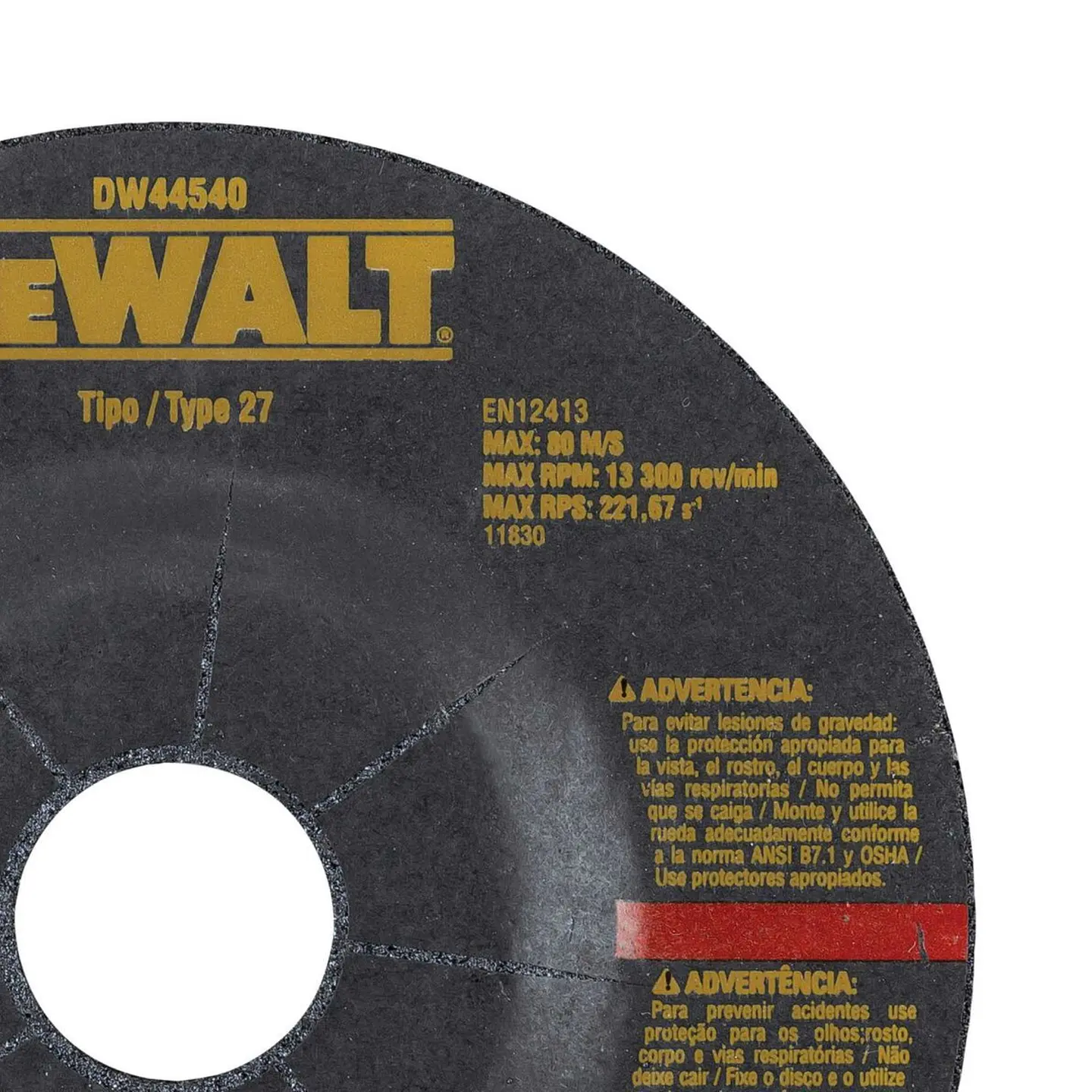 Disco Desbaste Metal 4 1/2” x 1/4” x 7/8” Dewalt DW44540 3