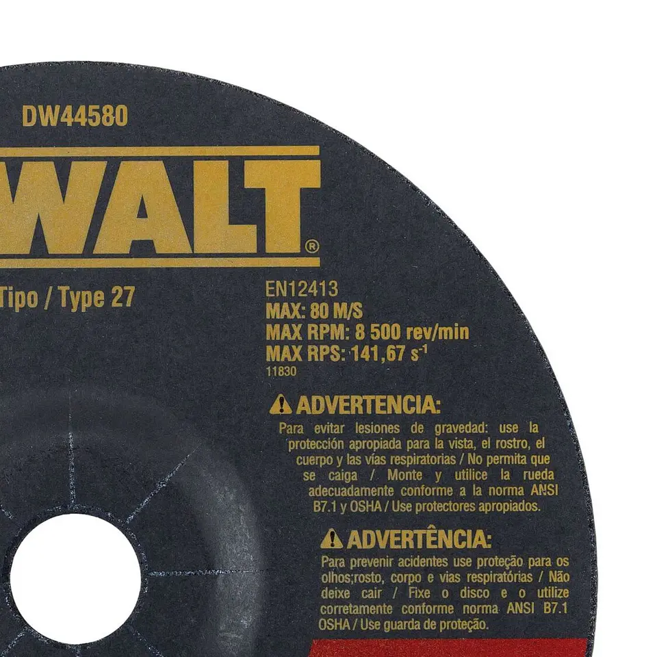 Disco Desbaste Metal 7” x 1/4” x 7/8” Dewalt DW44580 3