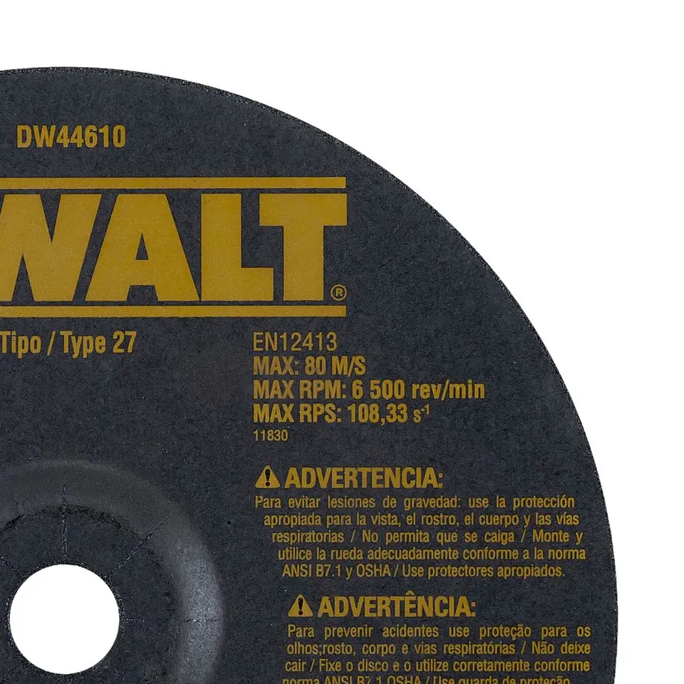 Disco Desbaste Metal 9” x 1/4” x 7/8” Dewalt DW44610 3