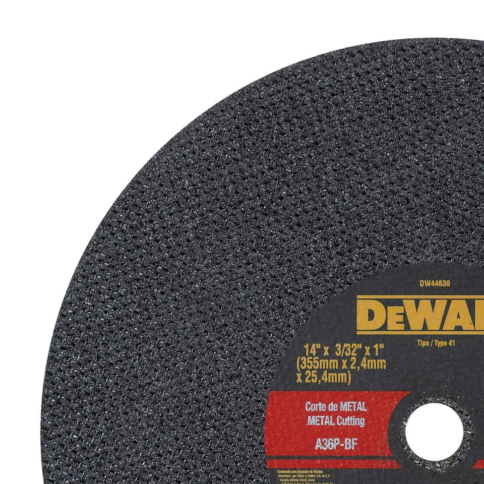 Disco Corte Metal Tronzadora 14” x 3/32” x 1” Dewalt DW44630 2