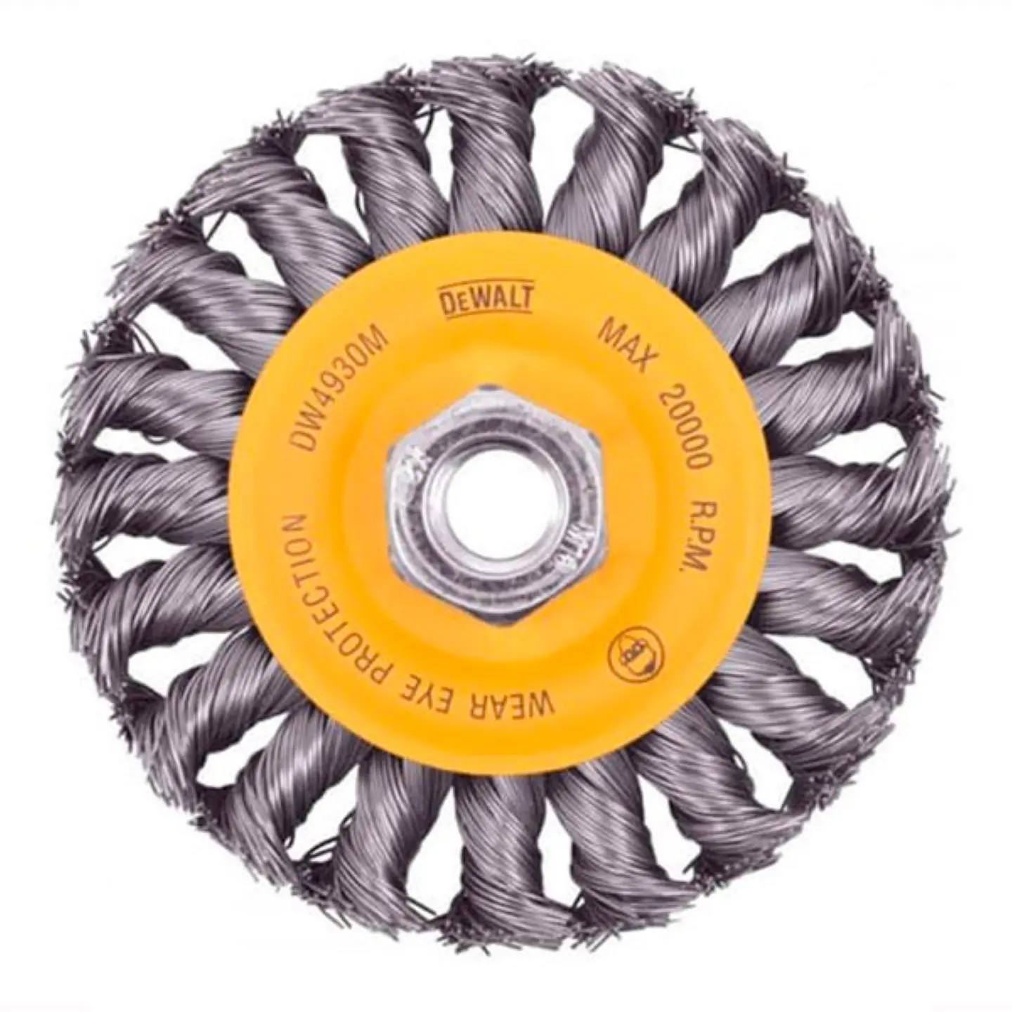Grata Rueda Trenzada 4” Eje M14 Dewalt DW4930M 2