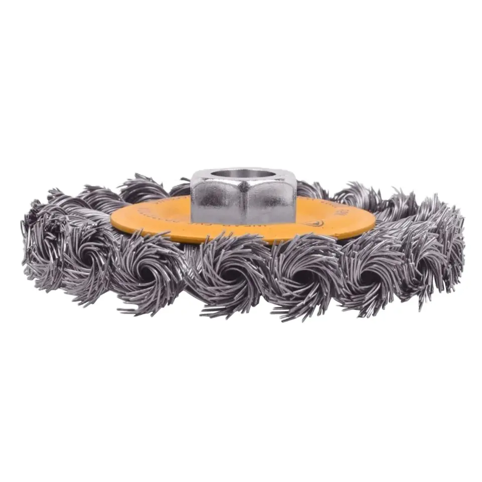 Grata Rueda Trenzada 4” Eje M14 Dewalt DW4930M 3