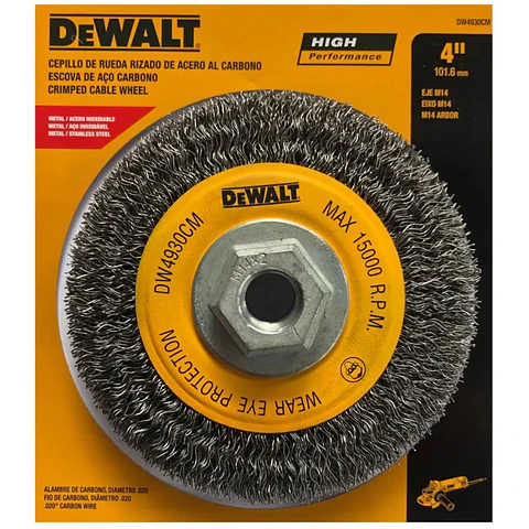 Grata Rueda Ondulada 4” Eje M14 Dewalt DW4930CM