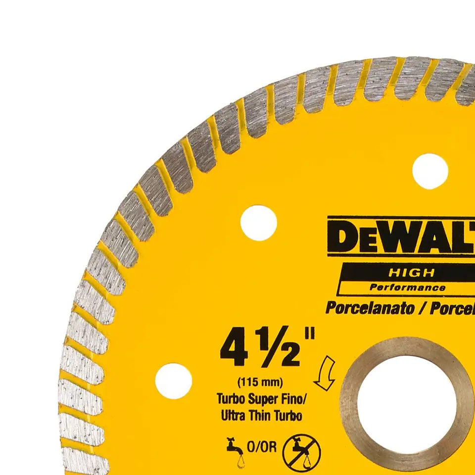 Disco Diamantado Ranurado 4-1/2” Super Fino Dewalt DW57450HP 3