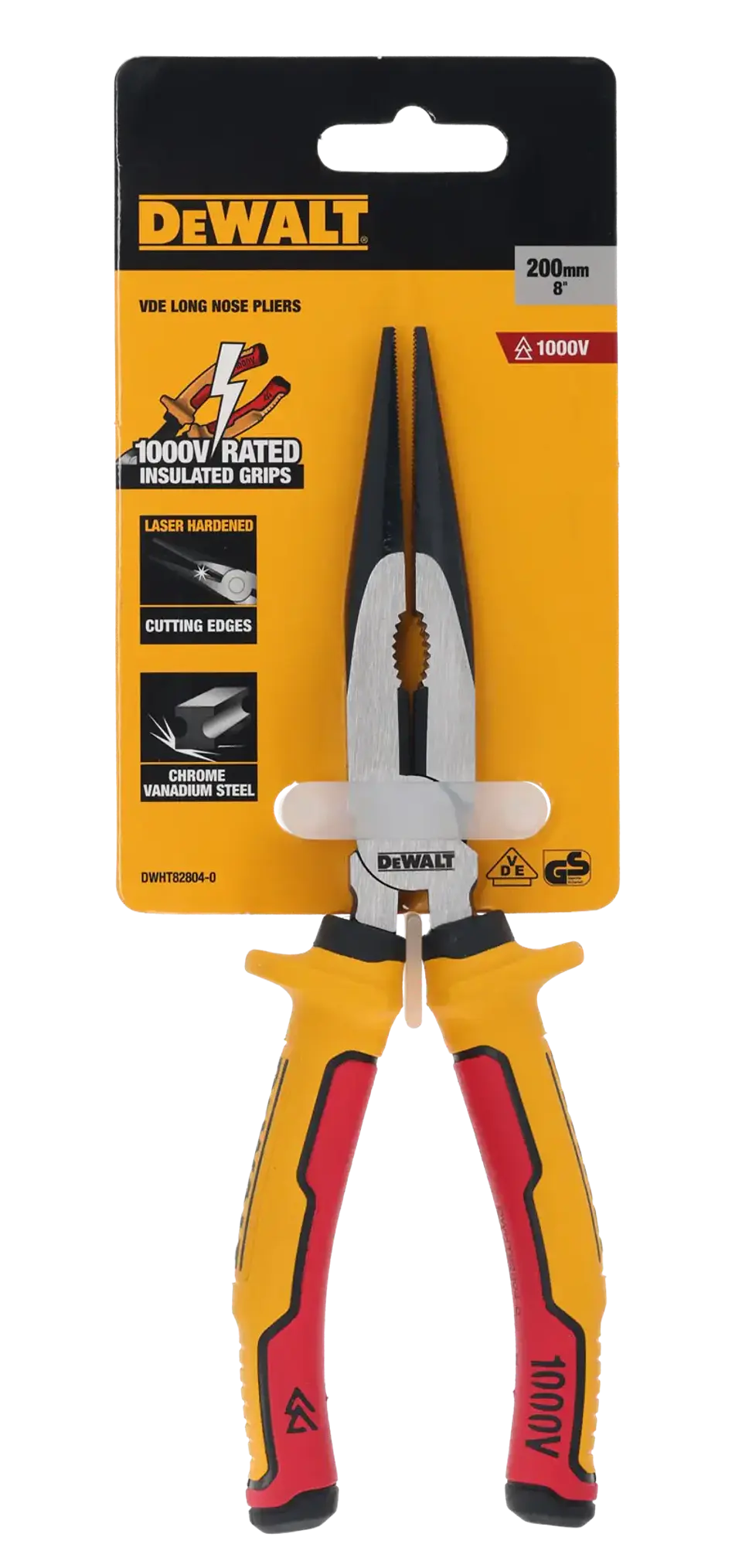 Alicate Punta Larga Aislado 1000v 200mm DeWalt DWHT82804-0 5