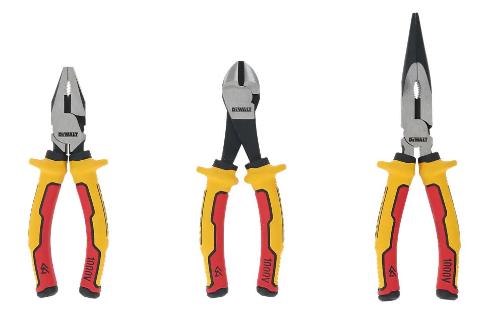 Set de 3 Alicates Aislados 1000v DeWalt DWHT82811-0 1