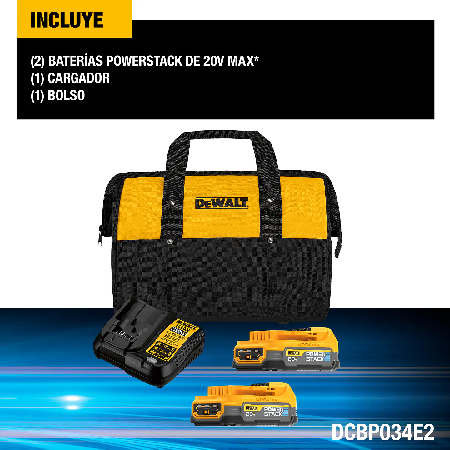 Kit 2 baterias Powerstack + accesorios Dewalt DCBP034E2-B2 OFERTA 4