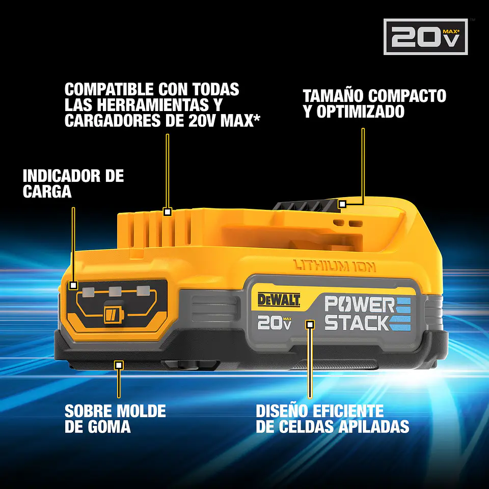 Kit 2 baterias Powerstack + accesorios Dewalt DCBP034E2-B2 OFERTA 6