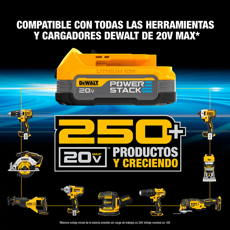 Kit 2 baterias Powerstack + accesorios Dewalt DCBP034E2-B2 OFERTA 7
