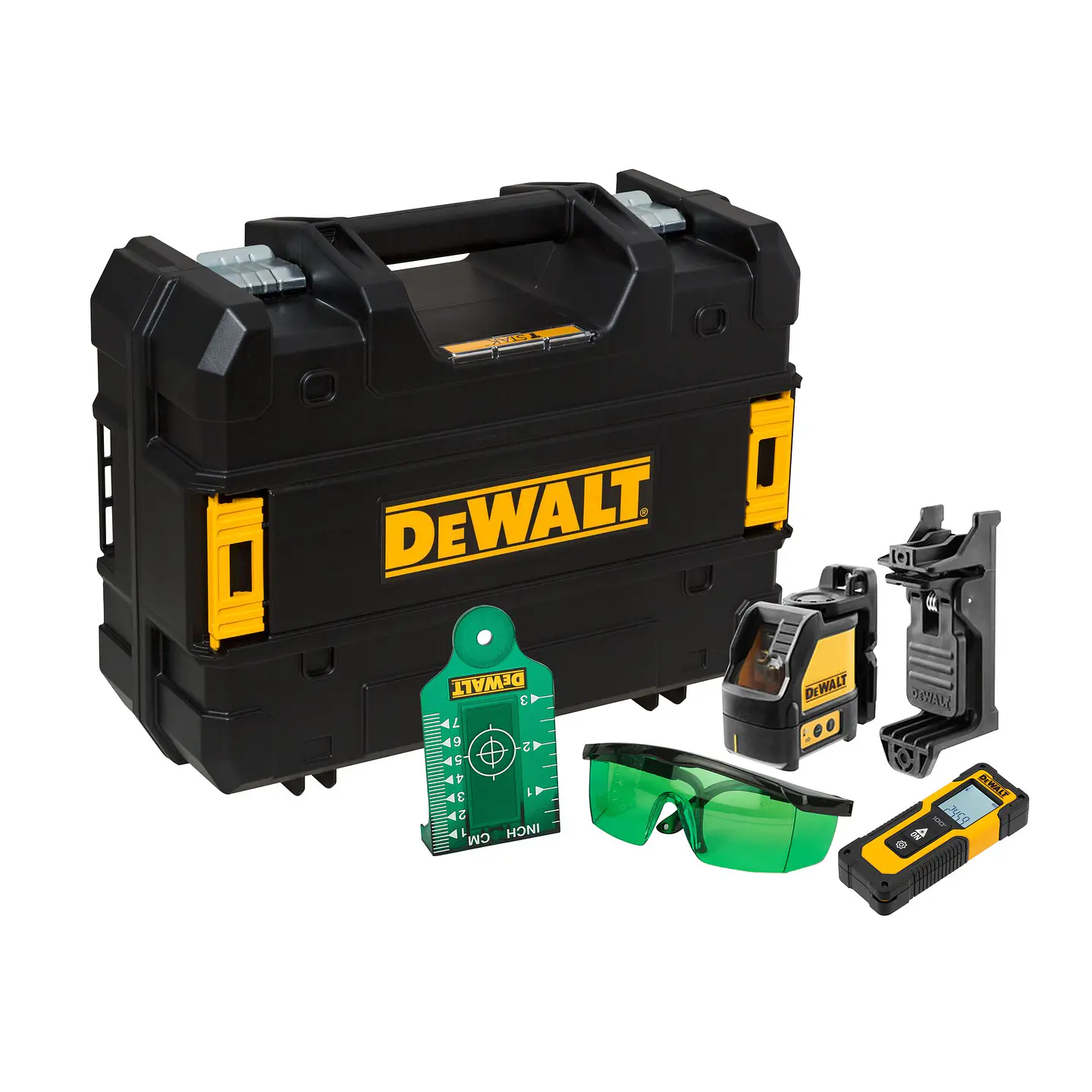 Kit laser linea cruzada verde y LDM 30m Dewalt DW0887100-1 1