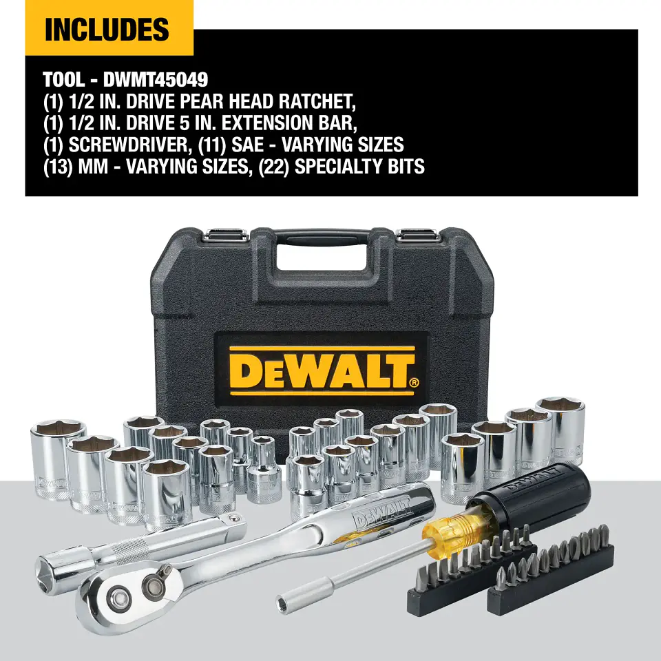 Set Herramientas Mecanicas 49 Piezas. Dewalt DWMT45049 5