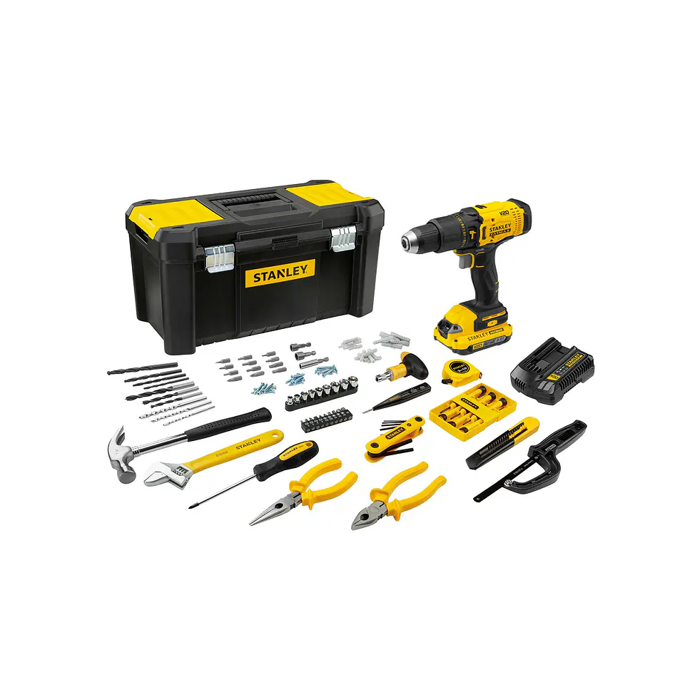 Kit Taladro Percutor 20V + Set Manual Stanley SCD712D1H OFERTA 1