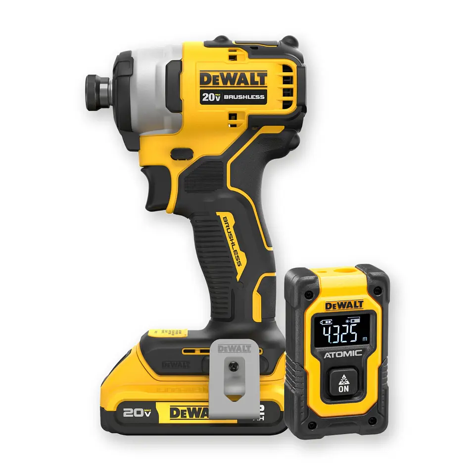 Kit Atornillador Impacto DCF809 20v + Medidor Laser Dewalt OFERTA 6