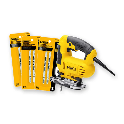 Kit Sierra Caladora 650W + 3 SET Hojas de Calar Dewalt GRATIS