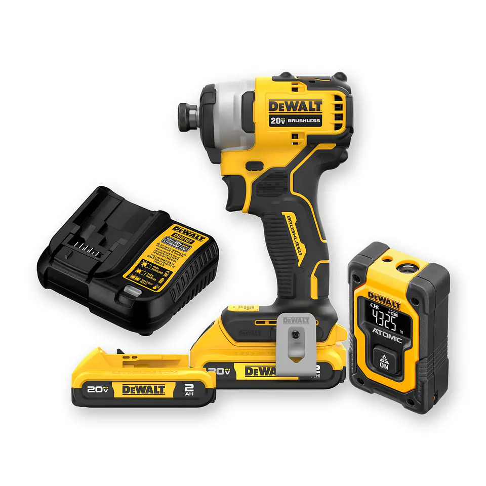 Kit Atornillador Impacto DCF809 20v + Medidor Laser Dewalt OFERTA 1