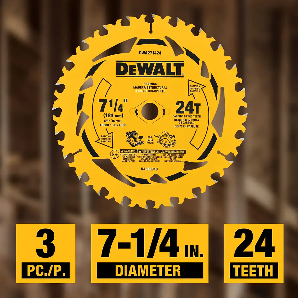 Set de 3 Discos Sierra 7 1/4