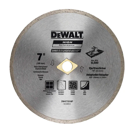 Disco Diamantado Continuo 7" (180mm) HP DeWalt DW47701HP