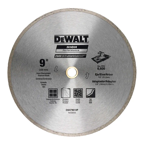 Disco Diamantado Continuo 9" (230mm) HP DeWalt DW47901HP