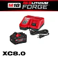 Kit Bateria M18 FORGE 8.0Ah + Cargador Rapido Milwaukee 220V 48-5859 - Miniatura 2