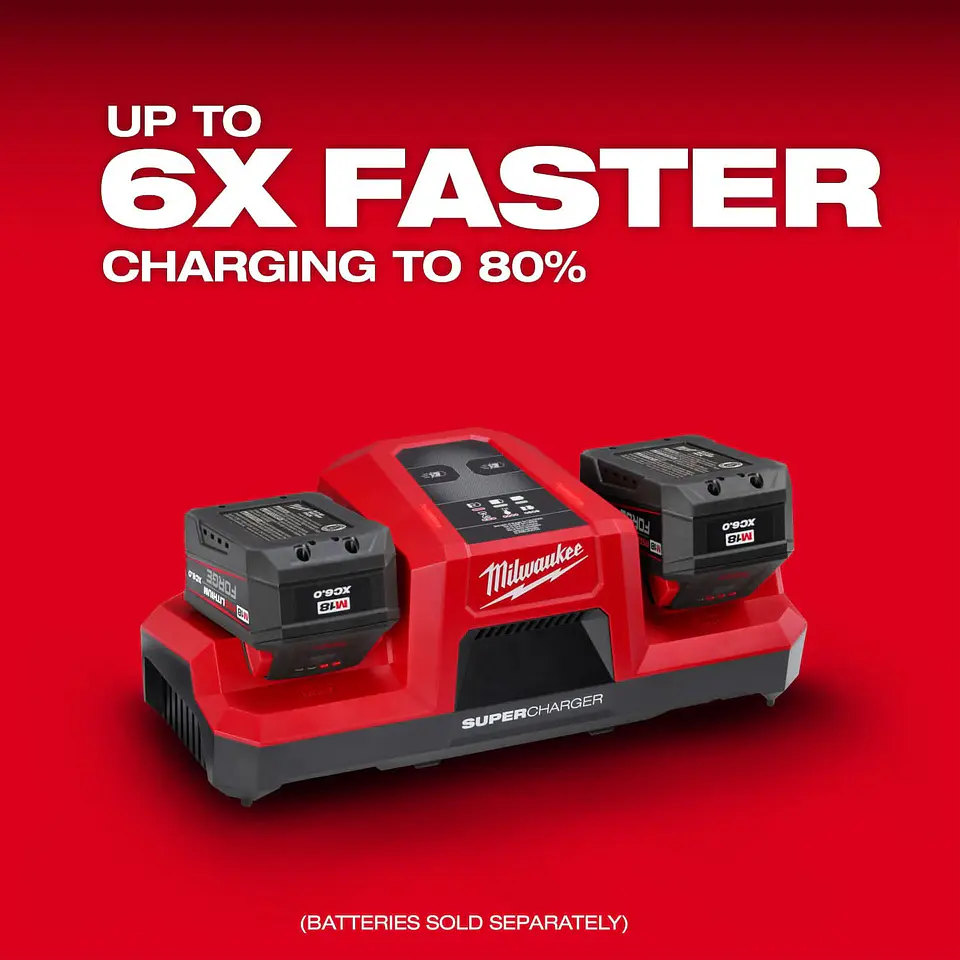 Super Cargador Doble Simultaneo M18 Milwaukee 220V 48-59-1859 2