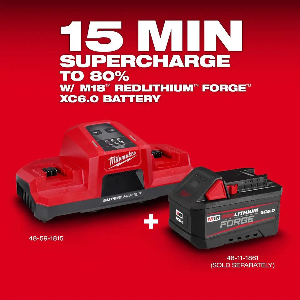 Super Cargador Doble Simultaneo M18 Milwaukee 220V 48-59-1859 5