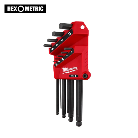 Set Llaves Allen Metricas Punta Bola Milwaukee 9 Piezas 48-22-2186