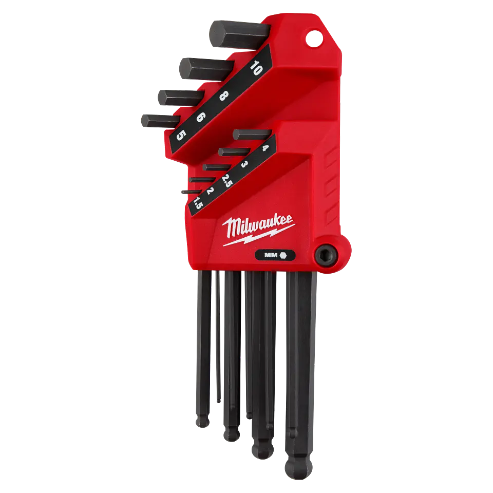 Set Llaves Allen Metricas Punta Bola Milwaukee 9 Piezas 48-22-2186 3