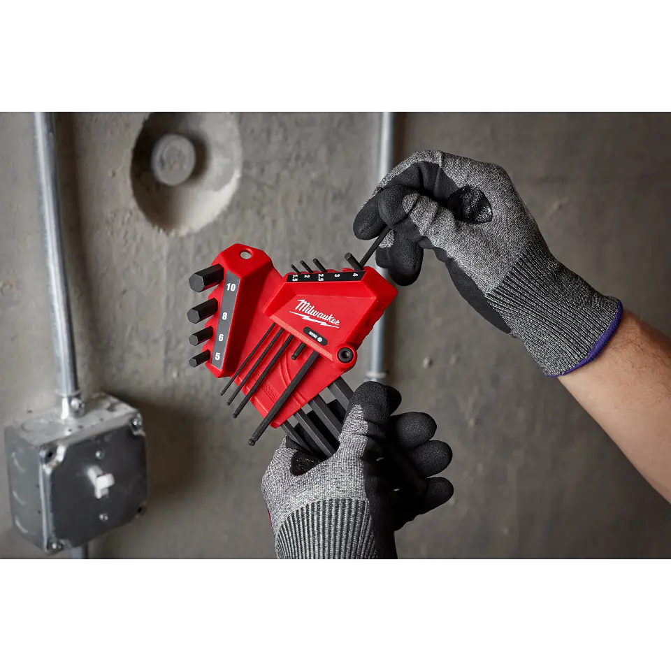 Set Llaves Allen Metricas Punta Bola Milwaukee 9 Piezas 48-22-2186 4