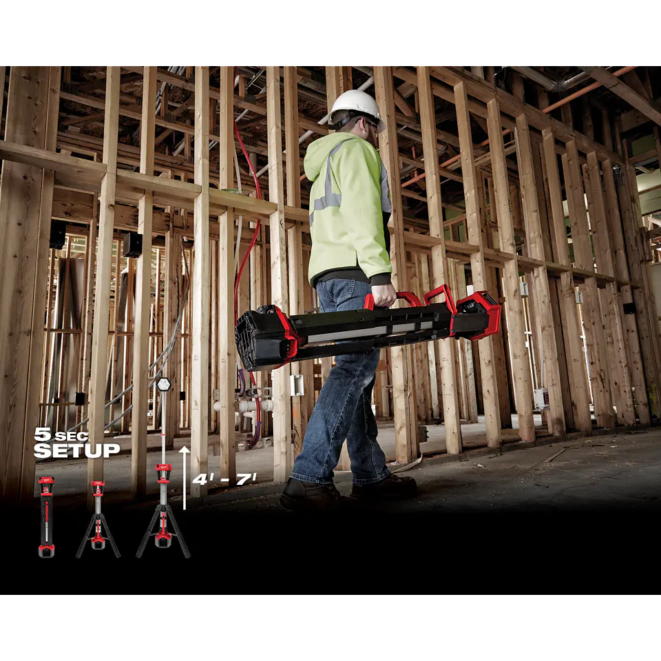 Foco Torre LED Milwaukee M18 ROCKET 2500 Lumenes Dual Power Solo Herramienta 2131-20 2