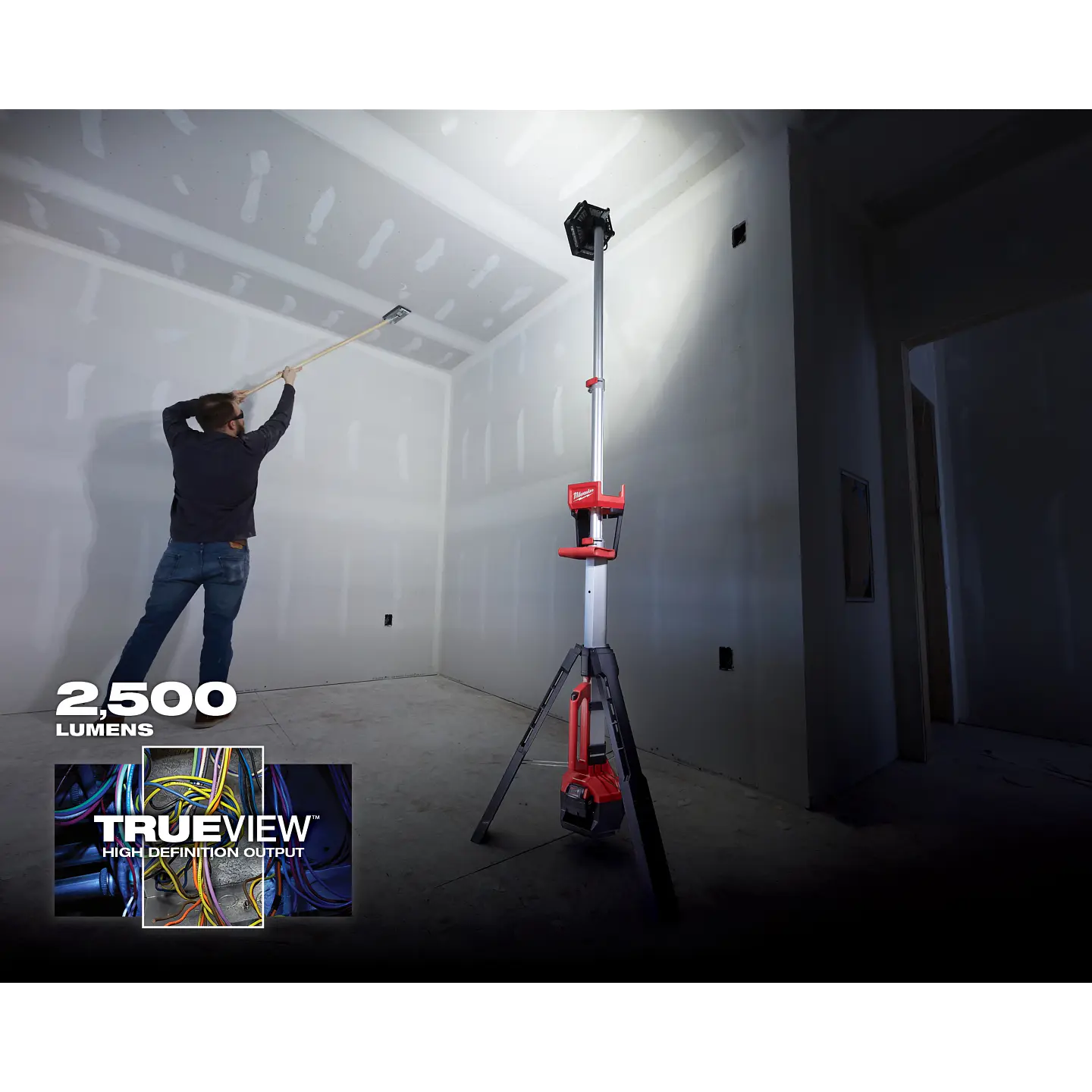 Foco Torre LED Milwaukee M18 ROCKET 2500 Lumenes Dual Power Solo Herramienta 2131-20 4