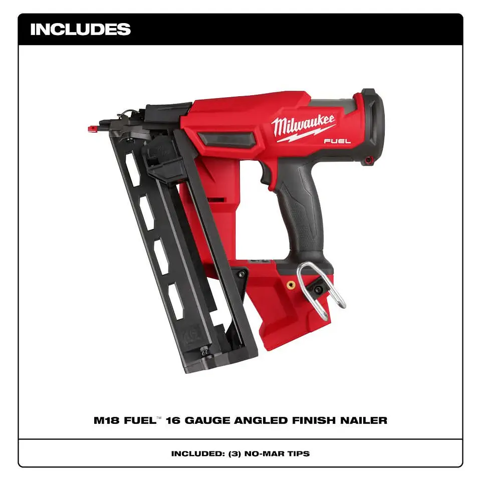 Clavadora Angular de Terminacion Milwaukee M18 FUEL Calibre 16 Solo Herramienta 2841-20 2