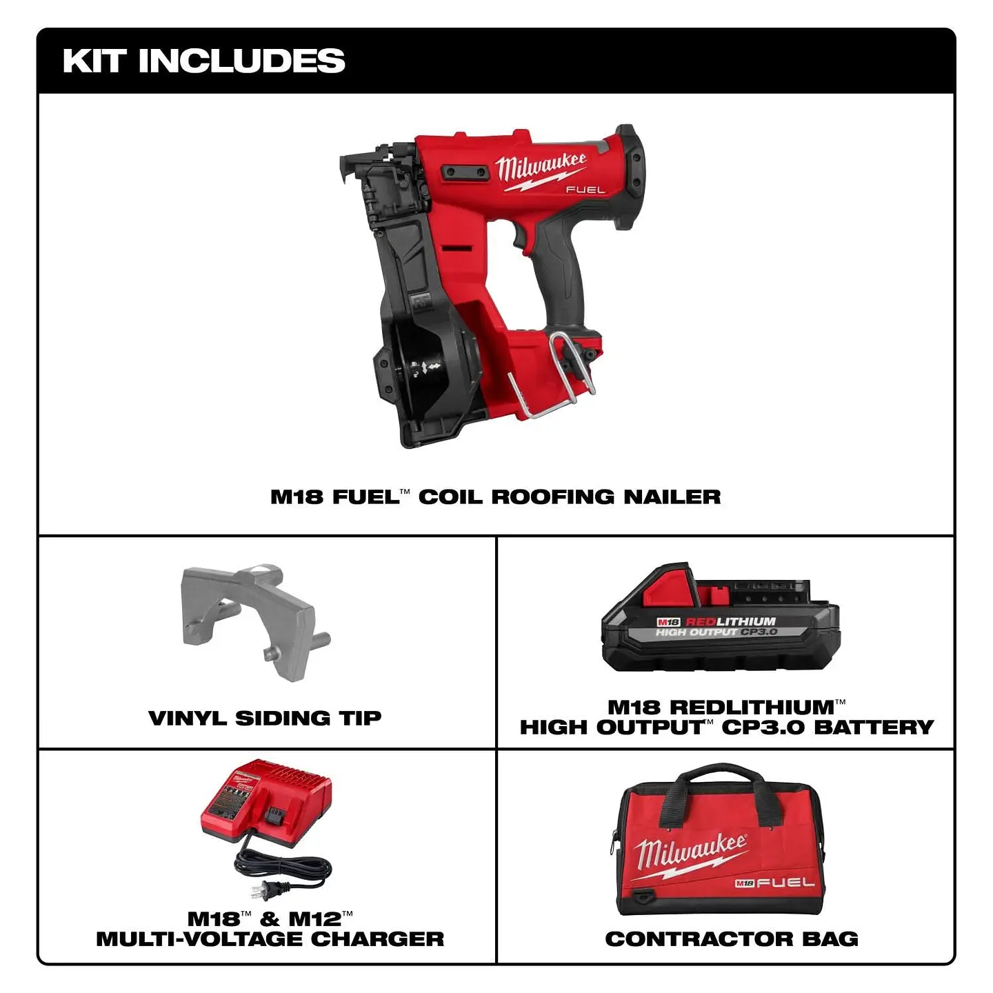 Kit Clavadora de Techo en Rollo Milwaukee M18 FUEL 2909-21 2