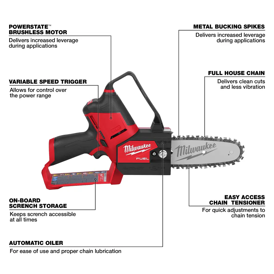 Motosierra de Poda Milwaukee M12 FUEL HATCHET 6