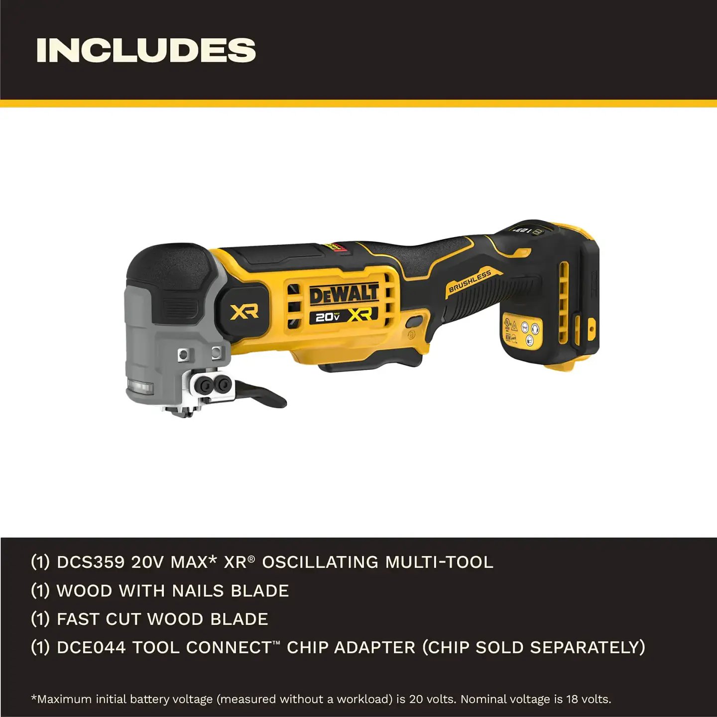 Herramienta Oscilante 20V MAX XR Sin Bateria Dewalt DCS359B 4