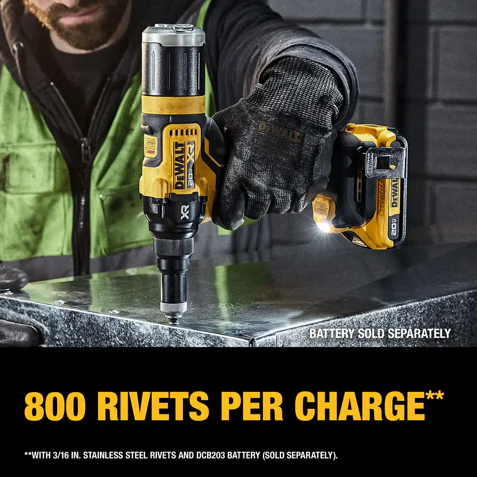 Remachadora Inalambrica 20V XR 3/16 Sin Bateria DeWalt DCF403B 5